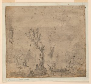 Havnescene af Unknown artist
