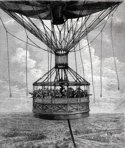 Henry Giffards ballon i fangenskab i 1878. af Unknown artist