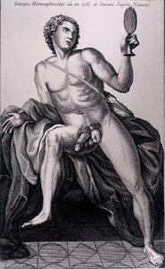 Hermafrodit-dreng set i 1755 og hentet fra naturen. af Unknown artist