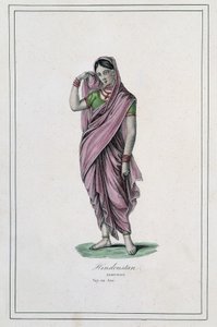 Hindustan: pige - i ""Rejsealbum"" af Unknown artist