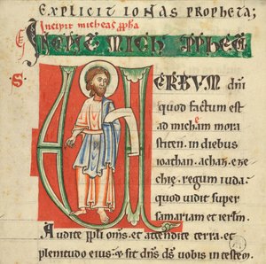 Historiseret indledning fra en bibel af Unknown artist