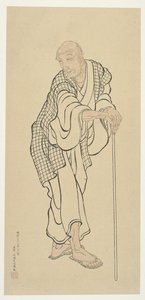 Hokusai som en gammel mand af Unknown artist