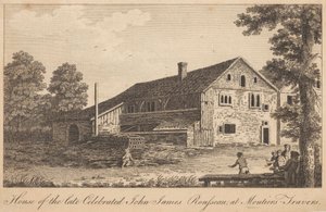 House of the afdøde fejrede John James Rousseau, ved Moutiers-rejses af Unknown artist