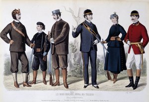 Jagttøj, ""Le Journal des tailors"" af Unknown artist