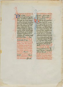 Illumineret manuskriptblad af Unknown artist
