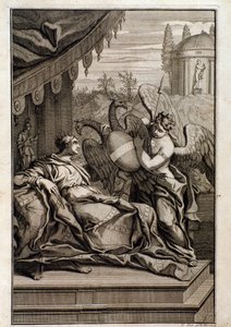 Illustration til titelblad af sonater for violin, cello og cembalo af Tartini af Unknown artist