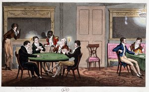 I en engelsk klub: “Cheating Tripot”, England af Unknown artist