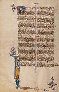 Initial I: Sankt Jakob med Kristus foroven af Unknown artist