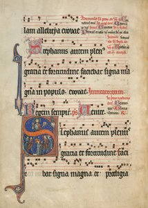 Det første S: Steningen af Sankt Stefanus af Unknown artist