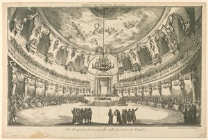 Interiør af den nye koncertsal, Venedig af Unknown artist