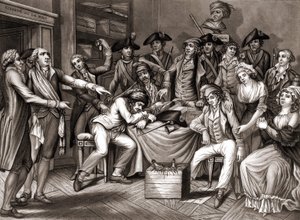 Revolutionskomitéens indre. v. 1794. af Unknown artist
