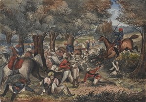 Jat Horse Yeomanry ved Bolwal på grænsen til Nepal af Unknown artist