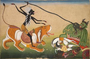 Kali Attasiking Nisumbha af Unknown artist