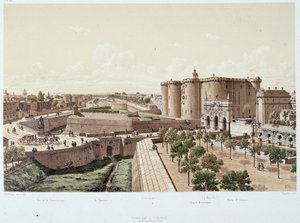 Bastillen i 1740 (fængslet) - i "Paris gennem tiderne", slutningen af ​​1800-tallet af Unknown artist