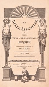 La Belle Assemblée, Titelseite von Unknown artist