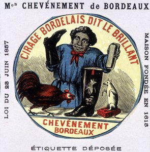 Etiket af ""Bordelais polish dit le Brillant: Chevènement de Bordeaux"". n.d. 19. århundrede af Unknown artist