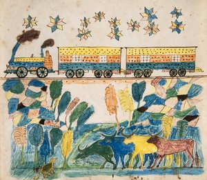 Landskab – Tog af Unknown artist