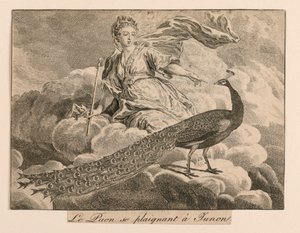 "Påfuglen klager til Juno" fra La Fontaines fabler af Unknown artist