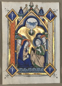 Blad udskåret fra en Psalter: Pinsen af Unknown artist