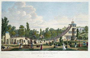 Belleville rutsjebanen - i "" Views of Paris"" af Courvoisier af Unknown artist