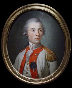 Løjtnant i Artois infanteriregiment, ca. 1780 (olie på lærred) af Unknown artist
