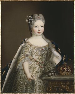 Infanta Maria Anne Victoria af Spanien, dronning af Portugal - Portræt af Infanta Mariana Victoria af Spanien (1718-1781), dronning af Portugal, Anonym . Olie på lærred. Mål: 78x63 cm. Nationalmuseum Stockholm af Unknown artist
