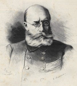 Louis Léon César Faidherbe (1818 - 1889) fransk general og kolonisator, gravering fra det 19. århundrede. Bianchetti samling af Unknown artist