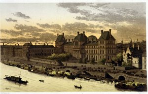 Louvre under Louis XIV i "" Paris gennem tiderne fra det 13. århundrede til i dag"" 1882 af Unknown artist
