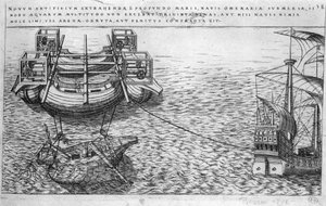 Maskine til redning af skibe i 1500-tallet - udg. 1578 af Unknown artist
