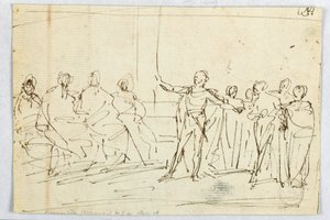 Mand holder tale af Unknown artist