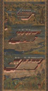 Mandala af de tre helligdomme ved Kumano af Unknown artist