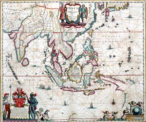 Kort over Asien fra Blaeu Atlas af Unknown artist