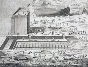 Marine, byggeplads i "" The Encyclopedia of Diderot and Alembert. af Unknown artist