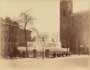 Montreal, islabyrint foran Notre-Dame-kirken af Unknown artist