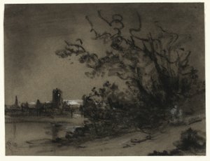 Moonlight Scene af Unknown artist