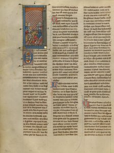 Mordret og ridder på kant med Pursuing Two Knights af Unknown artist