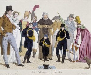 Musikere på gaden: unge kunstnere (horn) - Carnavalet af Unknown artist