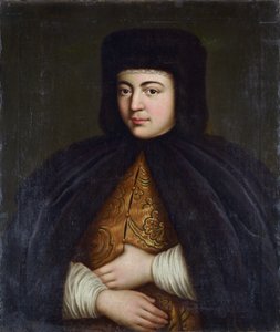 Natalia Kirillovna Narychkina - Portræt af tsarinaen Natalia Naryshkina (1651-1694), Anonym. Olie på lærred, anden halvdel af det 18. århundrede, Statens museum for arkitektur, historie og kunst, Vladimir af Unknown artist