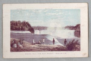 Niagara Falls From Point Prospect - American Side from The Falls of Niagara: At være en komplet guide af Unknown artist