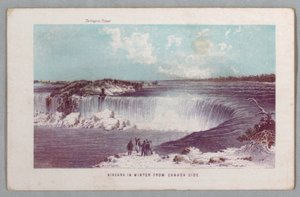 Niagara in Winter fra Canada Side fra The Falls of Niagara: Being a Complete Guide af Unknown artist