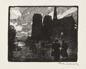 Notre Dame, aften af Unknown artist