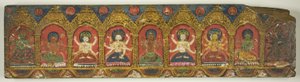 Et af et par magiske charms (Dharani) manuskriptomslag af Unknown artist