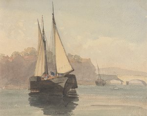 Paddle Steamer nær Weymouth af Unknown artist