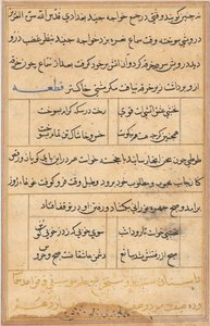 Side fra Tales of a Parrot (Tuti-nama): tekstside af Unknown artist