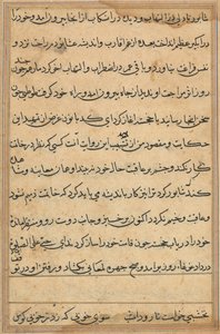 Side fra Tales of a Parrot (Tuti-nama): tekstside af Unknown artist