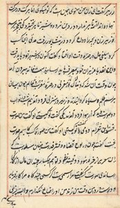 Side fra Tales of a Parrot (Tuti-nama): tekstside af Unknown artist