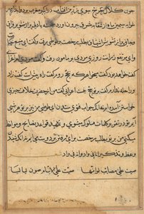Side fra Tales of a Parrot (Tuti-nama): tekstside af Unknown artist