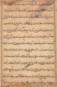 Side fra Tales of a Parrot (Tuti-nama): tekstside af Unknown artist