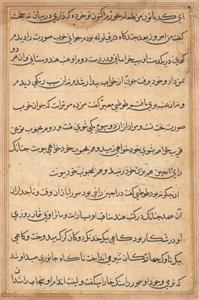 Side fra Tales of a Parrot (Tuti-nama): tekstside af Unknown artist