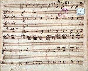 Side med musikmusik af Gia vi ved, at en bred var arie af Antonio Vivaldi af Unknown artist